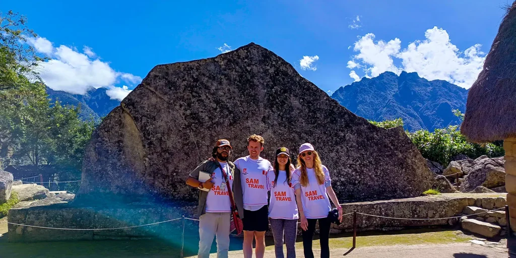 sacred rock on machu picchu