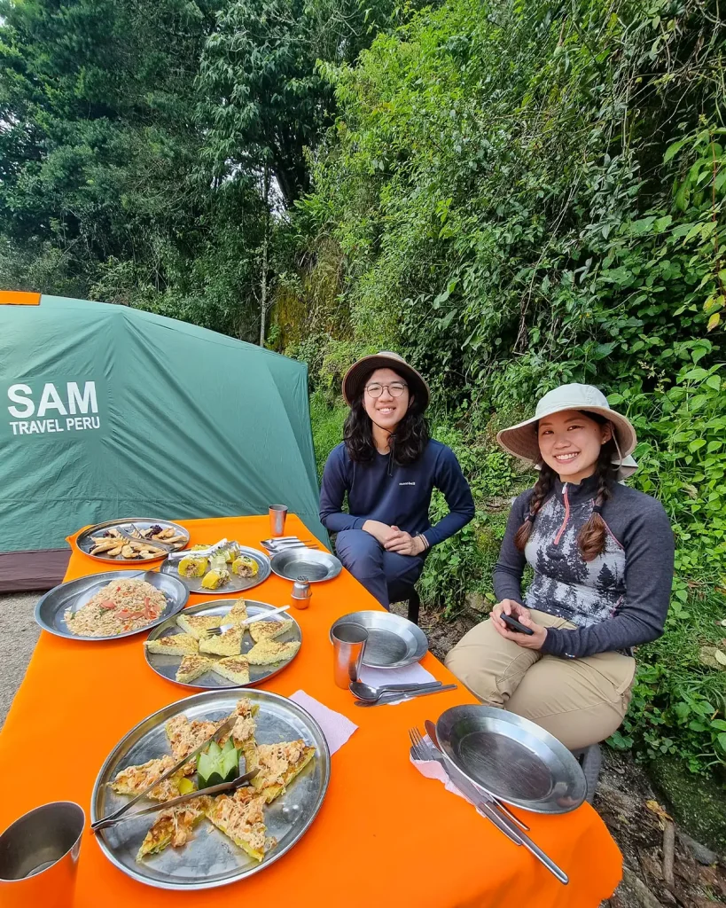 vegeration food on inca trail 4 days